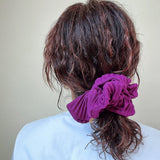 Pleated Grape Scrunchie
