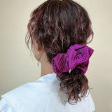 Pleated Grape Scrunchie