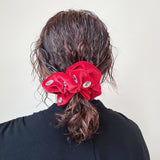 Red Velour Jewelry Scrunchie