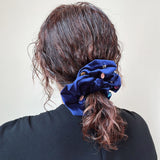 Navy Velour Jewelry Scrunchie
