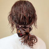 Cacao Brown Velour Jewelry Scrunchie