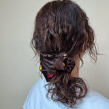 Cacao Brown Velour Jewelry Scrunchie
