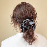 Charcoal Velour Jewelry Scrunchie