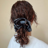 Charcoal Velour Jewelry Scrunchie