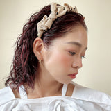 Beige Airy Ribbon Headband