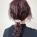 Velour Brown Chocolate Chain Mini Scrunchie