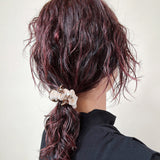 Velour Brown Chocolate Chain Mini Scrunchie