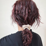 Velour Brown Chain Mini Scrunchie