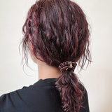 Velour Mocha Brown Chain Mini Scrunchie