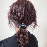 Velour Silver Chain Mini Scrunchie