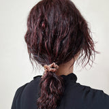 Velour Lt Brown Studs Mini Scrunchie