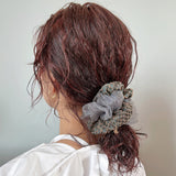 Croco Jacquard Organdy Ring Scrunchie
